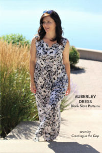 Auberley Dress by Blank Slate Patterns sewn by Creating in the Gap