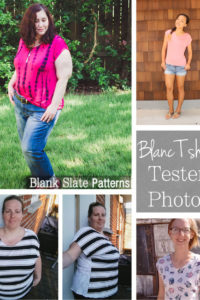 Tester version - Blanc T shirt sewing pattern by Blank Slate Patterns - FREE women's casual t shirt in sizes XXS-3X