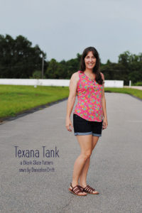 Texana Tank sewing pattern for women by Blank Slate patterns sewn by Dandelion Drift