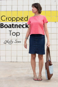 Cropped Boatneck Top by Blank Slate Patterns