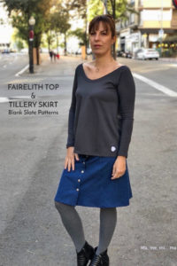 Tillery Skirt and Fairelith Top by Blank Slate Patterns sewn by Ma, Me, Mi, Mo