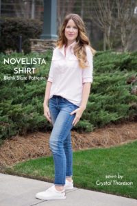 Novelista Shirt by Blank Slate Patterns sewn by Crystal Thoreson