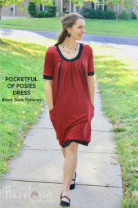 Pocket Full of Posies Dress by Blank Slate Patterns sewn by Hazelnut Handmade