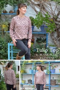 Tulip Top by Blank Slate Patterns sewn by MAMEMIMO