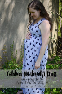 Modify a sewing pattern for maternity - Catalina Dress by Blank Slate Patterns sewn by If Only They Would Nap