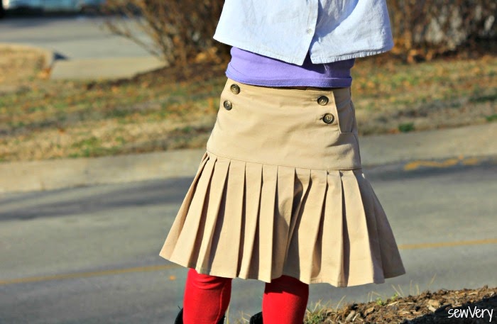 Schoolday Skirt by Blank Slate Patterns sewn by sewVery