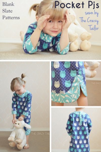 Pocket PJs by Blank Slate Patterns sewn by The Crazy Tailor